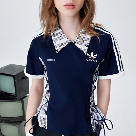 [ CUSTOM ] Adicolor Bow Lace Ribbon Dark Blue/White
